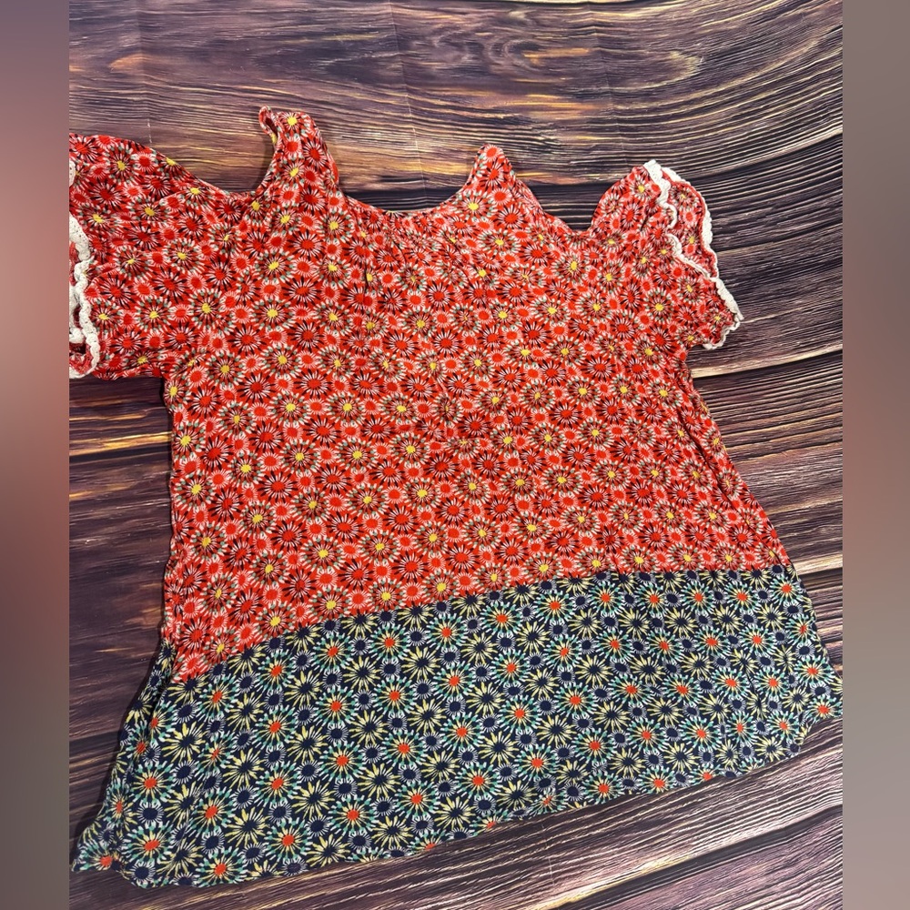 Ladies multicolor floral blouse by Chip & Pepper, size: medium